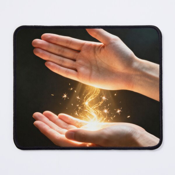 Item preview, Glowing Magic Light Between Human Hands designed and sold by MJMVisuals.