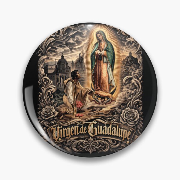 Item preview, Virgen de Guadalupe Sacred Vision T-Shirt – Chicano Art Religious Streetwear, Catholic Faith Graphic Tee designed and sold by DyfunctionalTee.