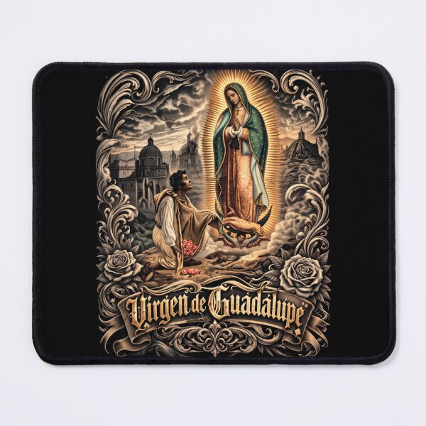 Item preview, Virgen de Guadalupe Sacred Vision T-Shirt – Chicano Art Religious Streetwear, Catholic Faith Graphic Tee designed and sold by DyfunctionalTee.