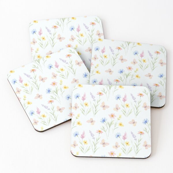 Item preview, Pastel Wildflower & Butterfly Pattern designed and sold by naragon4289.