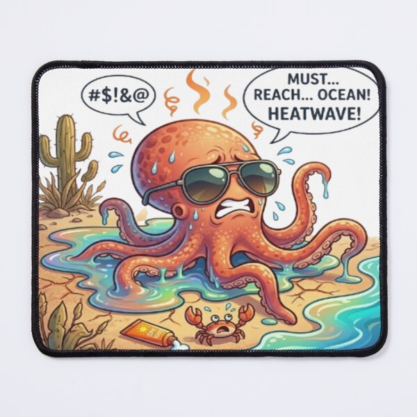 Item preview, Octopus Heatwave Funny Kawaii designed and sold by DailySparks.