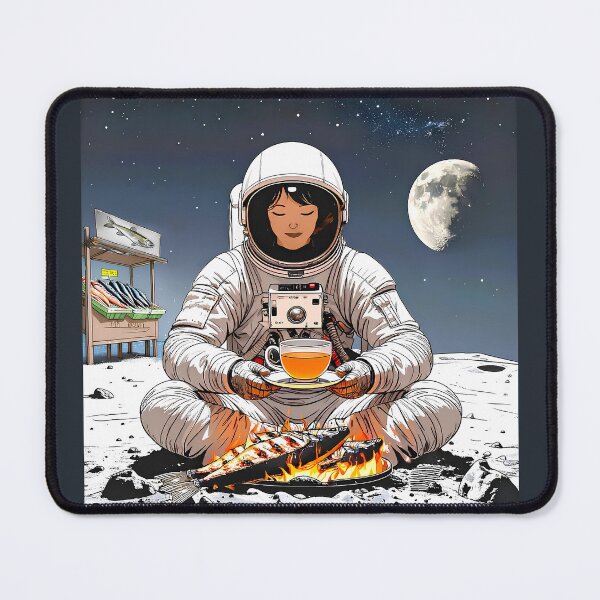 Item preview, Astronaut grilling fish designed and sold by Creative Visualize.