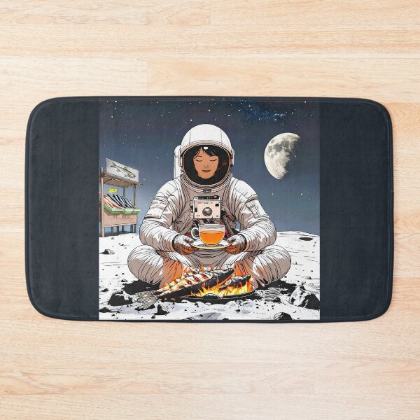 Item preview, Astronaut grilling fish designed and sold by Creative Visualize.