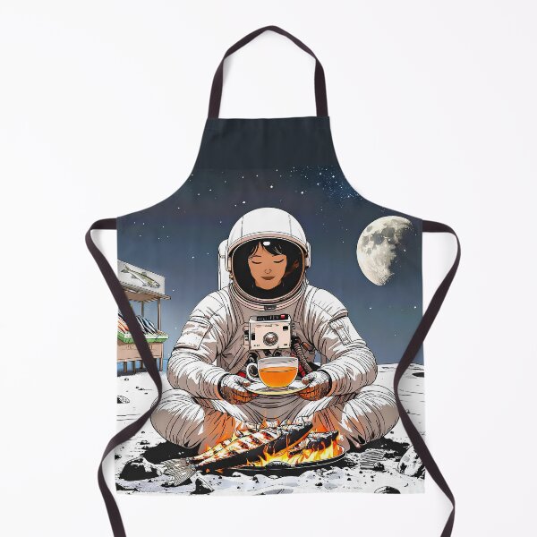 Item preview, Astronaut grilling fish designed and sold by Creative Visualize.