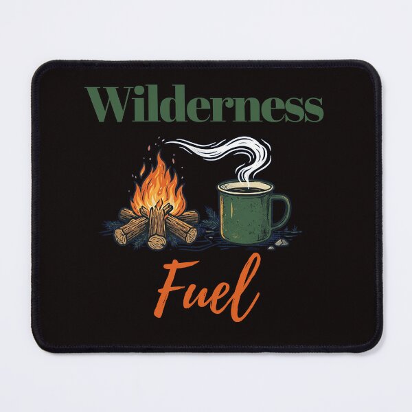 Item preview, Wilderness Fuel Coffee and Campfire Illustration designed and sold by Bajszon.