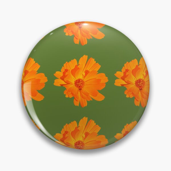 Item preview, Orange flower on green background  designed and sold by happytraveller1.