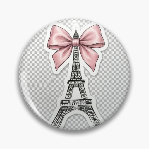 Item preview, Eiffel Tower Coquette Sticker - Pink Satin Bow & Paris Aesthetic designed and sold by designerr23 ⭐⭐⭐⭐⭐.