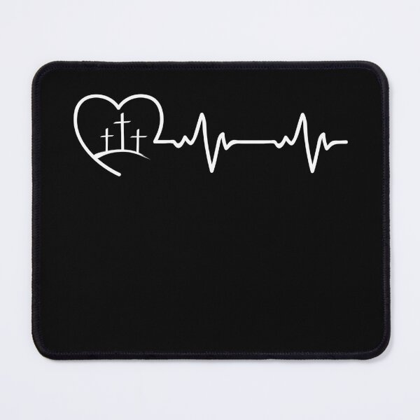 Item preview, White Heartbeat of Faith – Christian Cross designed and sold by Original Christians.