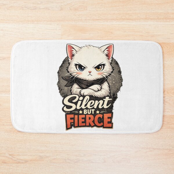 Item preview, Silent But Fierce – Cute Angry Cat Aesthetic Motivational Design designed and sold by Cute-Corne.