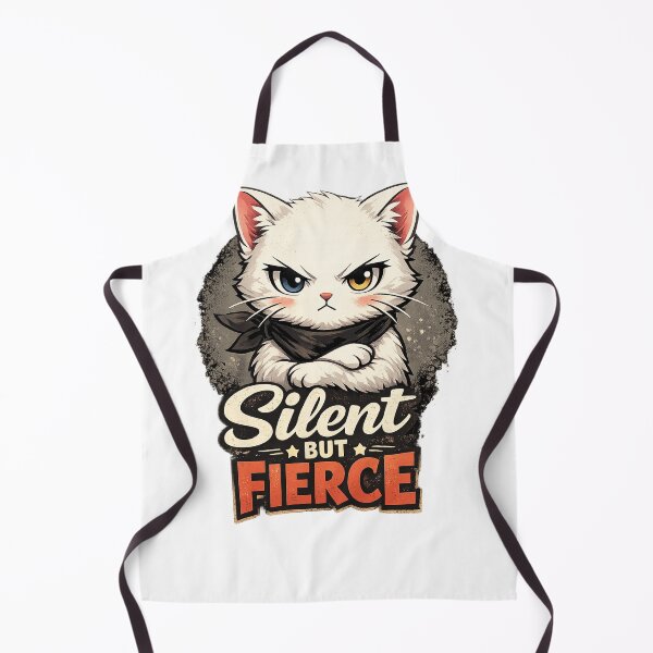 Item preview, Silent But Fierce – Cute Angry Cat Aesthetic Motivational Design designed and sold by Cute-Corne.