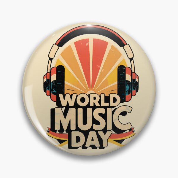 Item preview, Headphones & Sound Energy - Retro World Music Day designed and sold by Art-Arcade6.