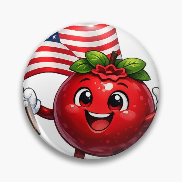 Item preview, Cranberry with USA flag designed and sold by -ADRIAV-.