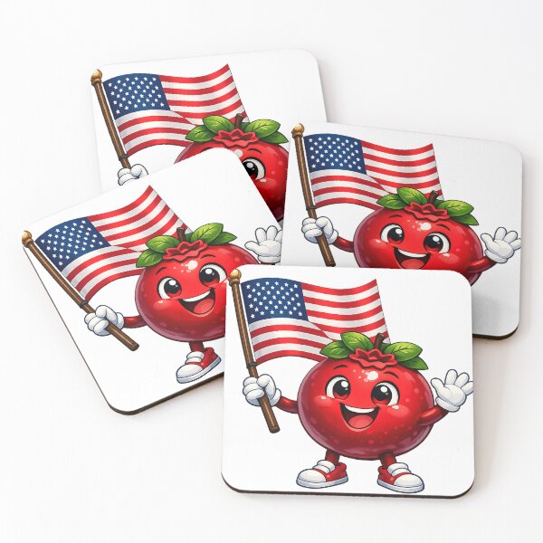 Item preview, Cranberry with USA flag designed and sold by -ADRIAV-.
