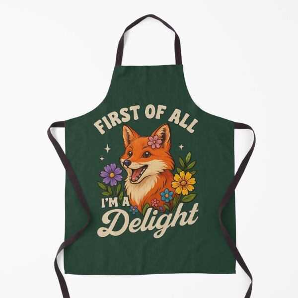 Item preview, Cute Fox First Of All I’m A Delight Funny Floral Fox Aesthetic Animal Design designed and sold by Negisandeep studio.