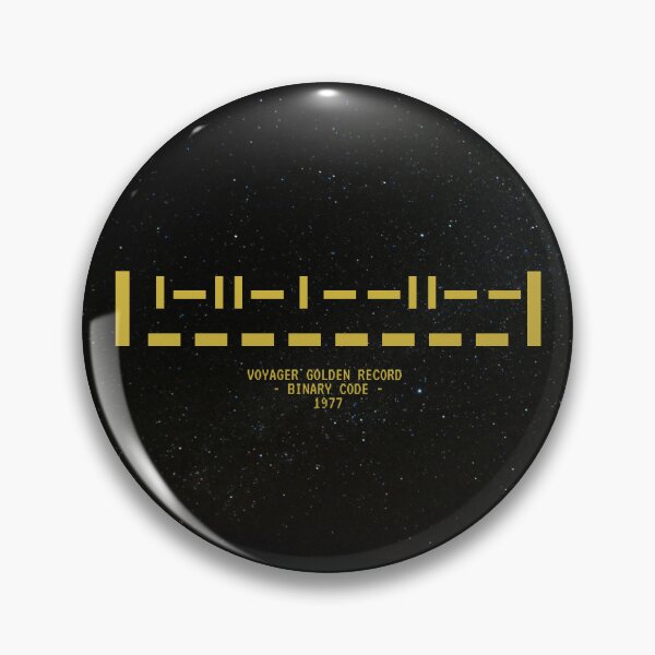 Item preview, Voyager Golden Record Binary Code | Ancient Signals | Minimalist Space History Gift | Golden Vintage Version designed and sold by Message from Earth.