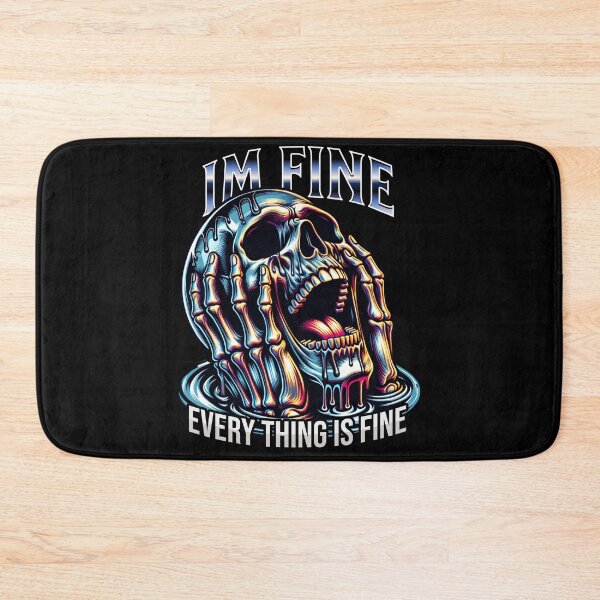 Item preview, Im Fine Everything Is Fine - Dark Humor Skull designed and sold by HoshisWorld2018.