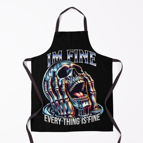 Item preview, Im Fine Everything Is Fine - Dark Humor Skull designed and sold by HoshisWorld2018.