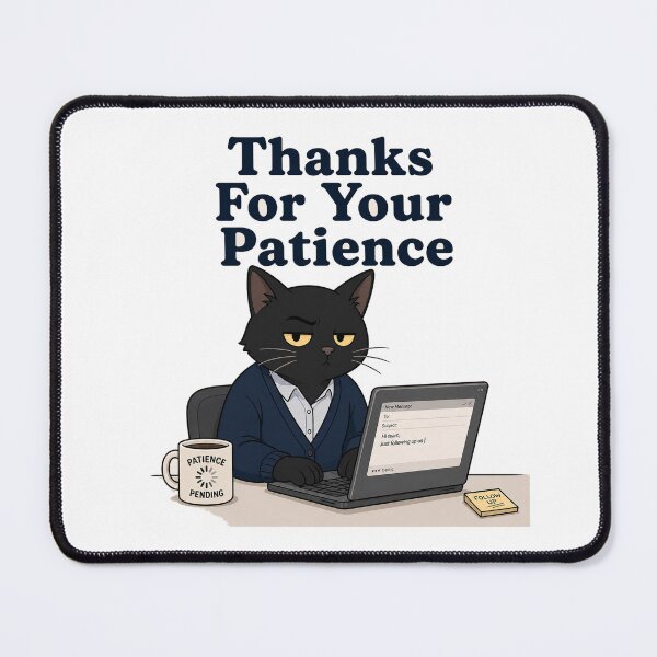 Item preview, Smug Black Cat Email Office Humor Coworker Gift designed and sold by Gentlestate.