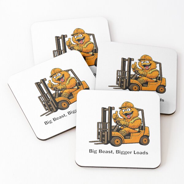 Item preview, Big Beast Bigger Loads Funny Forklift Operator Design designed and sold by RetroNibylander.