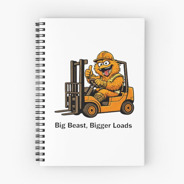 Item preview, Big Beast Bigger Loads Funny Forklift Operator Design designed and sold by RetroNibylander.