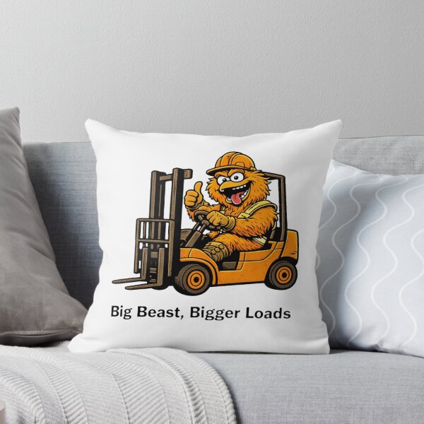 Item preview, Big Beast Bigger Loads Funny Forklift Operator Design designed and sold by RetroNibylander.