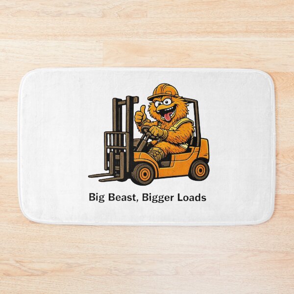 Item preview, Big Beast Bigger Loads Funny Forklift Operator Design designed and sold by RetroNibylander.