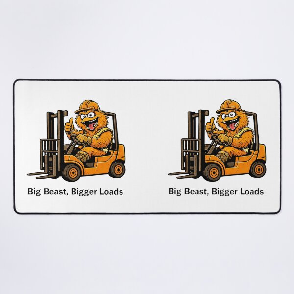 Item preview, Big Beast Bigger Loads Funny Forklift Operator Design designed and sold by RetroNibylander.