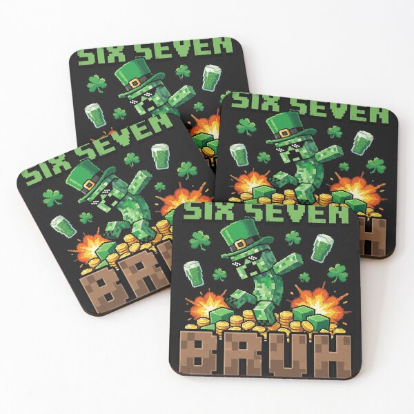 Item preview, Pixel St. Patrick's Day Block Character Green Fun designed and sold by rosamaria2020.