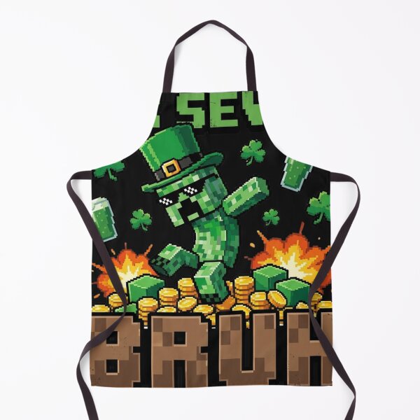 Item preview, Pixel St. Patrick's Day Block Character Green Fun designed and sold by rosamaria2020.