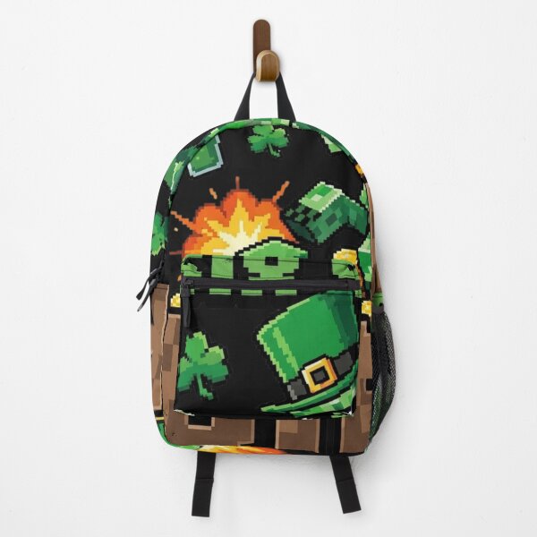 Item preview, Pixel St. Patrick's Day Block Character Green Fun designed and sold by rosamaria2020.