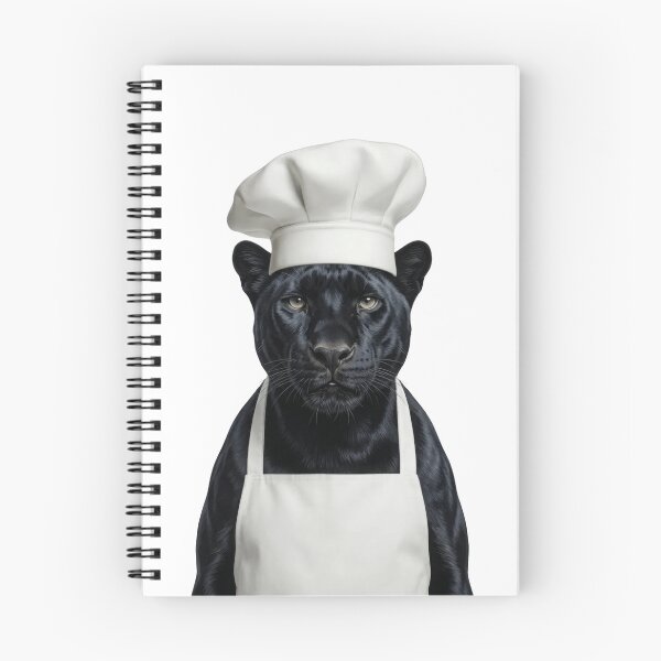 Item preview, Funny Melanistic Jaguar Chef Realistic Animal Cooking Art designed and sold by LazyOwlStore.