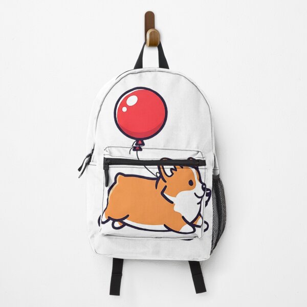 Item preview, Playful Corgi with Red Balloon designed and sold by LyoniHERA.