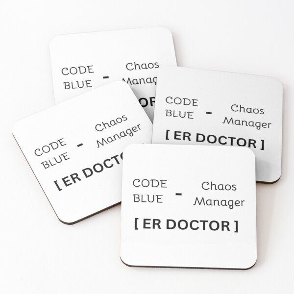 Item preview, Code Blue Chaos Manager ER Doctor T-Shirt | Emergency Medicine Humor Tee designed and sold by OffScripted.