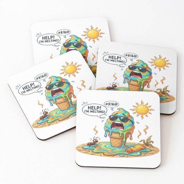 Item preview, Melting Ice Cream Help Kawaii designed and sold by DailySparks.