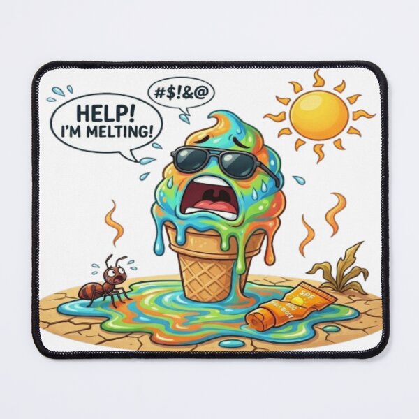 Item preview, Melting Ice Cream Help Kawaii designed and sold by DailySparks.
