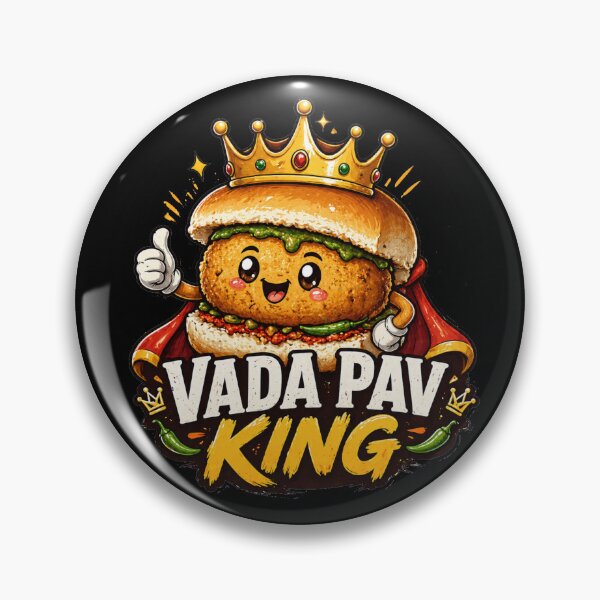 Item preview, Vada Pav King Cute Cartoon – Indian Street Food Burger Design | Mumbai Food Lover Gift designed and sold by Globalcitytees.