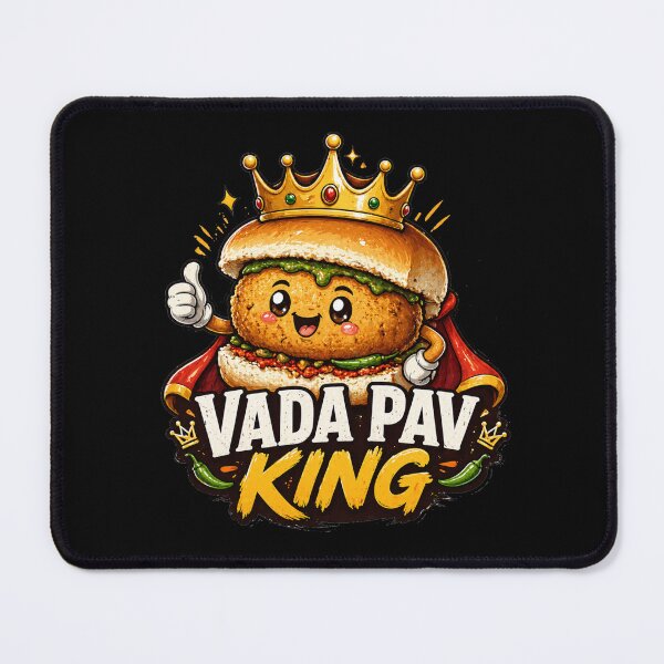 Item preview, Vada Pav King Cute Cartoon – Indian Street Food Burger Design | Mumbai Food Lover Gift designed and sold by Globalcitytees.
