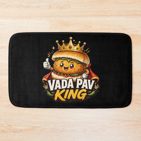 Item preview, Vada Pav King Cute Cartoon – Indian Street Food Burger Design | Mumbai Food Lover Gift designed and sold by Globalcitytees.