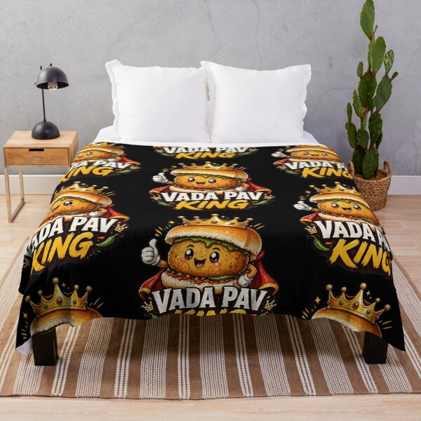 Item preview, Vada Pav King Cute Cartoon – Indian Street Food Burger Design | Mumbai Food Lover Gift designed and sold by Globalcitytees.