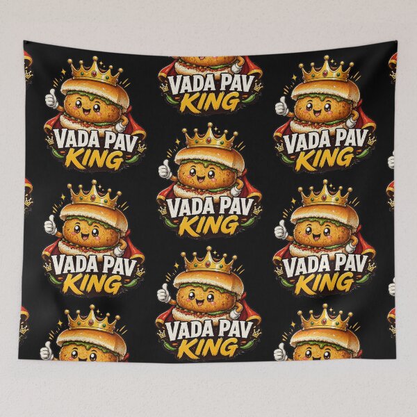Item preview, Vada Pav King Cute Cartoon – Indian Street Food Burger Design | Mumbai Food Lover Gift designed and sold by Globalcitytees.