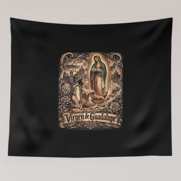 Item preview, Virgen de Guadalupe Divine Light Tee – Catholic Chicano Art Shirt, Spiritual Streetwear Graphic designed and sold by DyfunctionalTee.