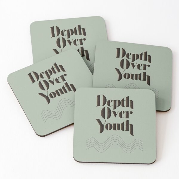 Item preview, Depth Over Youth – Thoughtful Aging Quote Minimalist Design designed and sold by AmoebaPress.