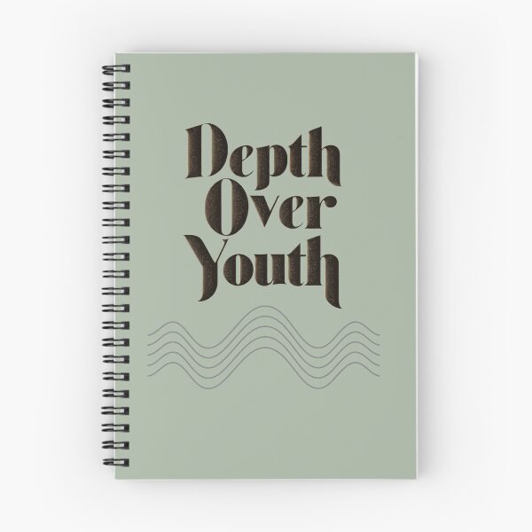 Item preview, Depth Over Youth – Thoughtful Aging Quote Minimalist Design designed and sold by AmoebaPress.