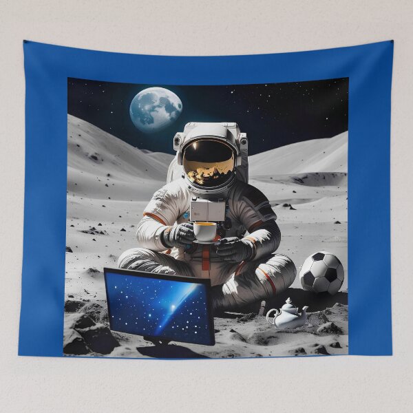 Item preview, Astronaut watching TV and drink tea designed and sold by Creative Visualize.