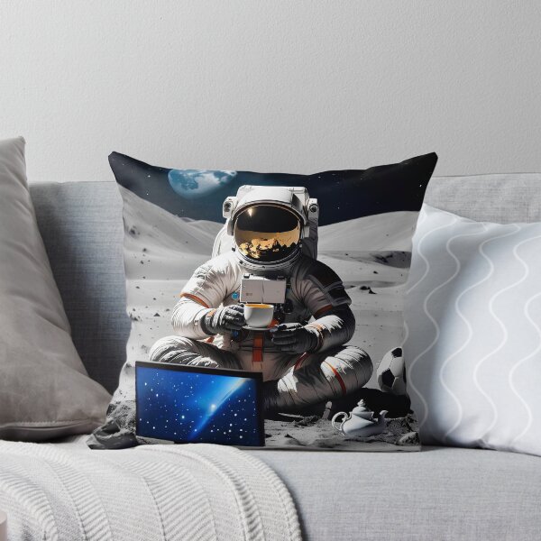 Item preview, Astronaut watching TV and drink tea designed and sold by Creative Visualize.