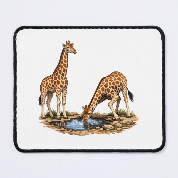 Item preview, Giraffe Wildlife Safari Drinking Water African Nature Design designed and sold by GarnerSupplyCo.