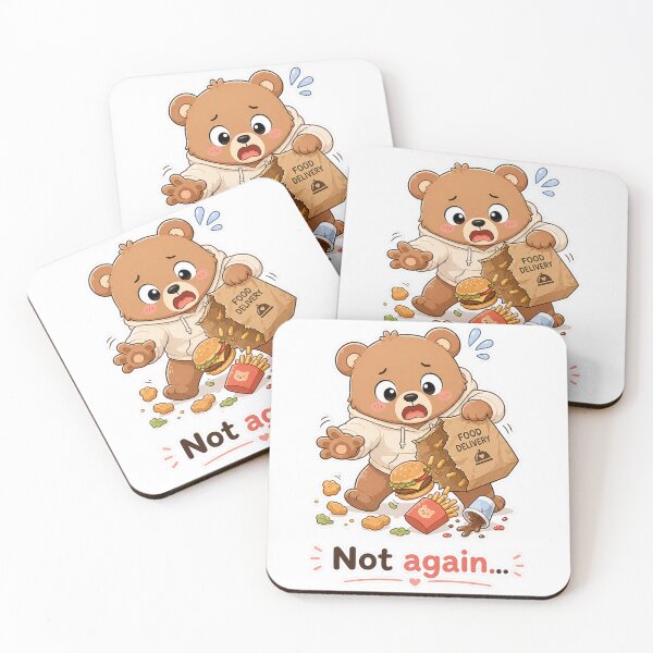 Item preview, Bear Food Delivery Spill Not Again Chaos Moment designed and sold by Sadia  Jannat.