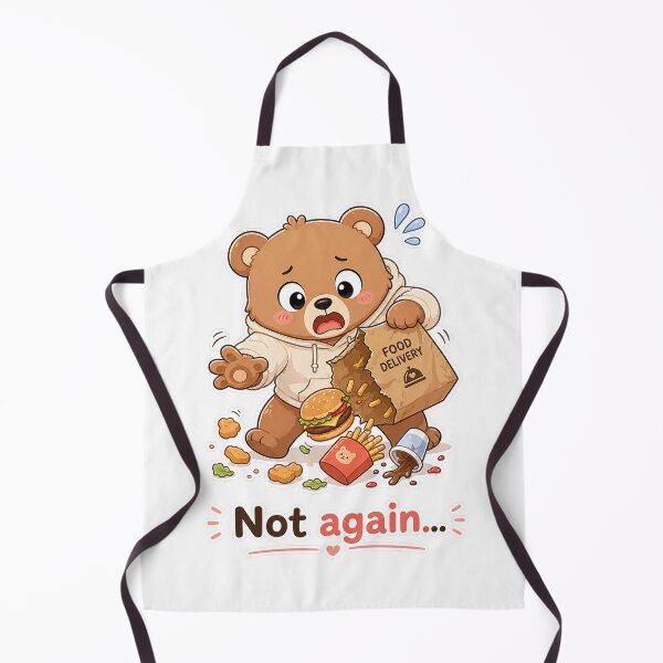 Item preview, Bear Food Delivery Spill Not Again Chaos Moment designed and sold by Sadia Jannat.