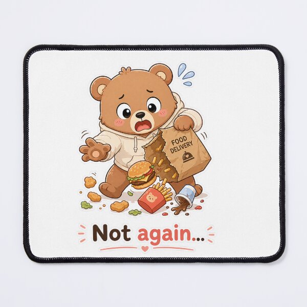 Item preview, Bear Food Delivery Spill Not Again Chaos Moment designed and sold by Sadia  Jannat.