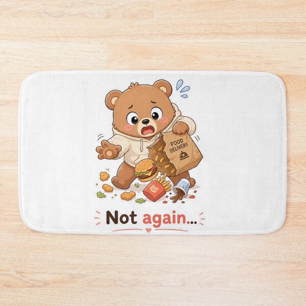 Item preview, Bear Food Delivery Spill Not Again Chaos Moment designed and sold by Sadia  Jannat.